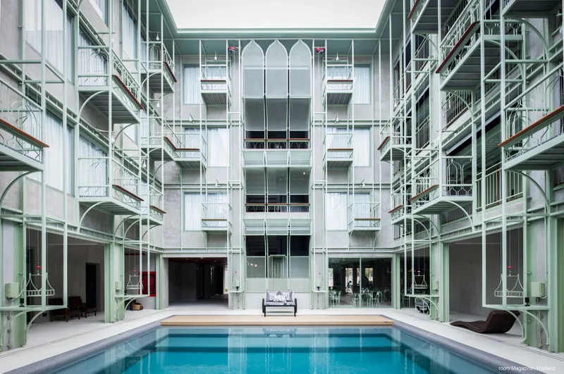 Bangkok-Samsen Street and CHAT Architects Hotel in Bangkok, a Forest Garden in the City