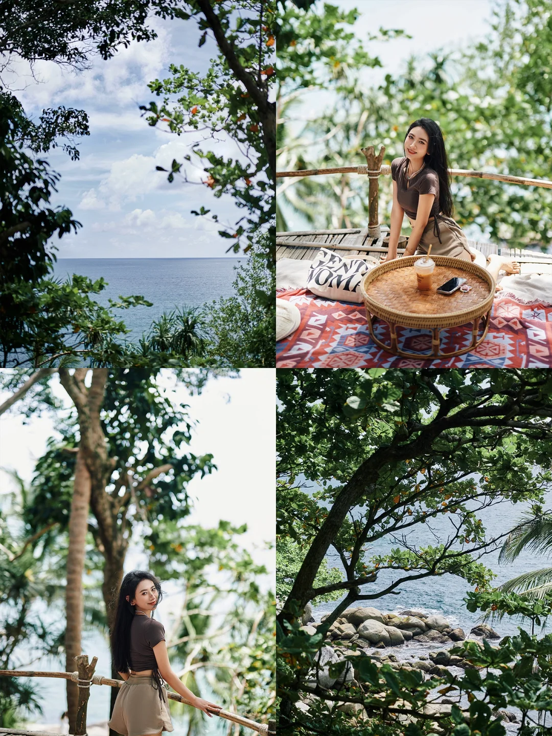 Phuket-The beautiful cliff cafe in Phuket did not deceive me, the jungle cliff, the sea and the coconut trees