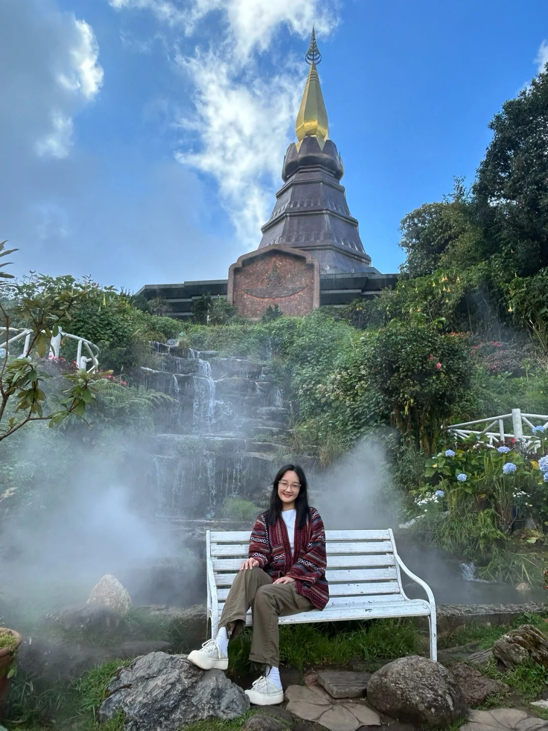 Chiang Mai-Dantewada Land of angles Waterfall Park & Phra Maha Dhatu Nabhamethanidol and Nabhapolbhumisiri