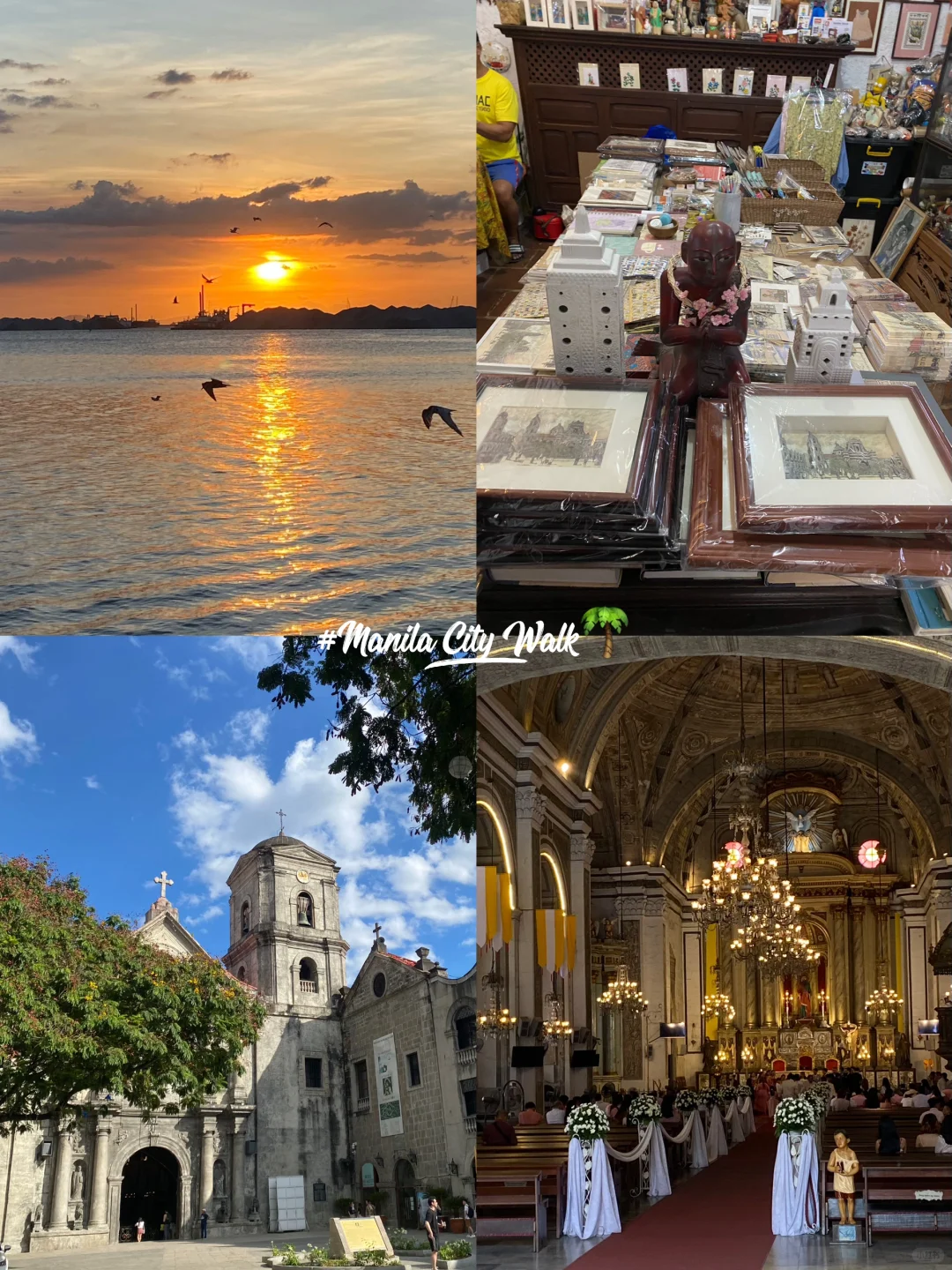 Manila/Luzon-One-day trip to Manila City Walk route, enjoy the sunset of ????? ???, super beautiful
