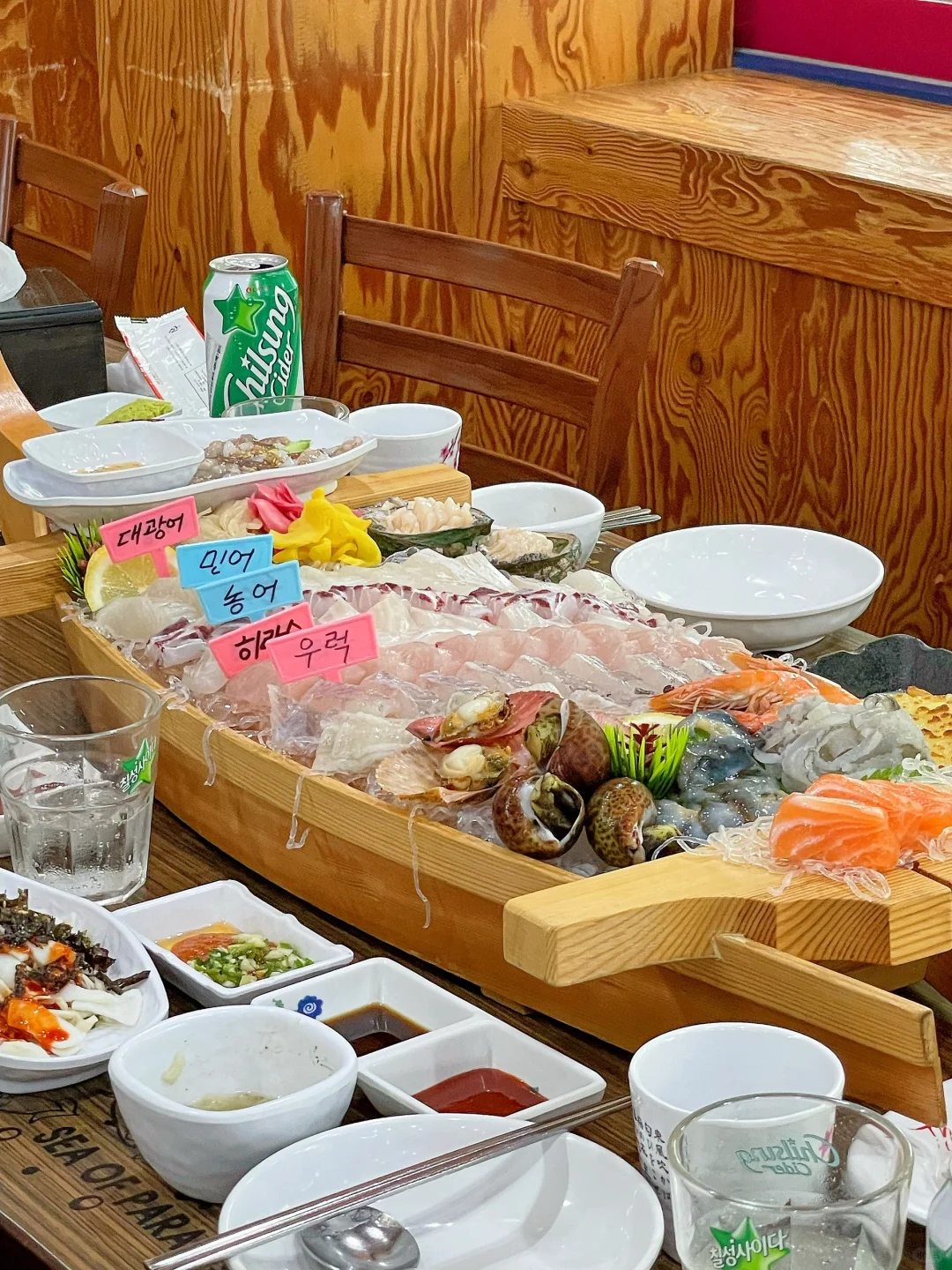 Seoul-『바다횟집』Sea Sashimi Restaurant，The cheapest and largest sashimi shop I’ve ever eaten at
