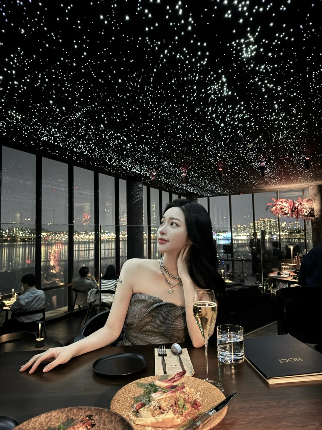 Seoul-녹트(noct), Seoul Han River starry sky restaurant, Han River city night view