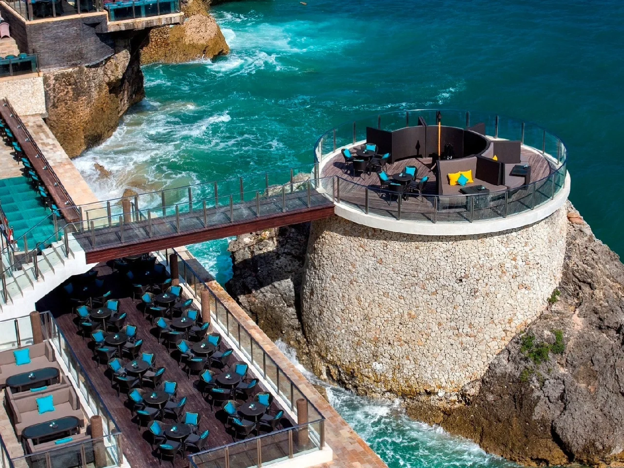 Bali-Rock Bar, one of the seaside cliff restaurants and bars, requires advance reservations