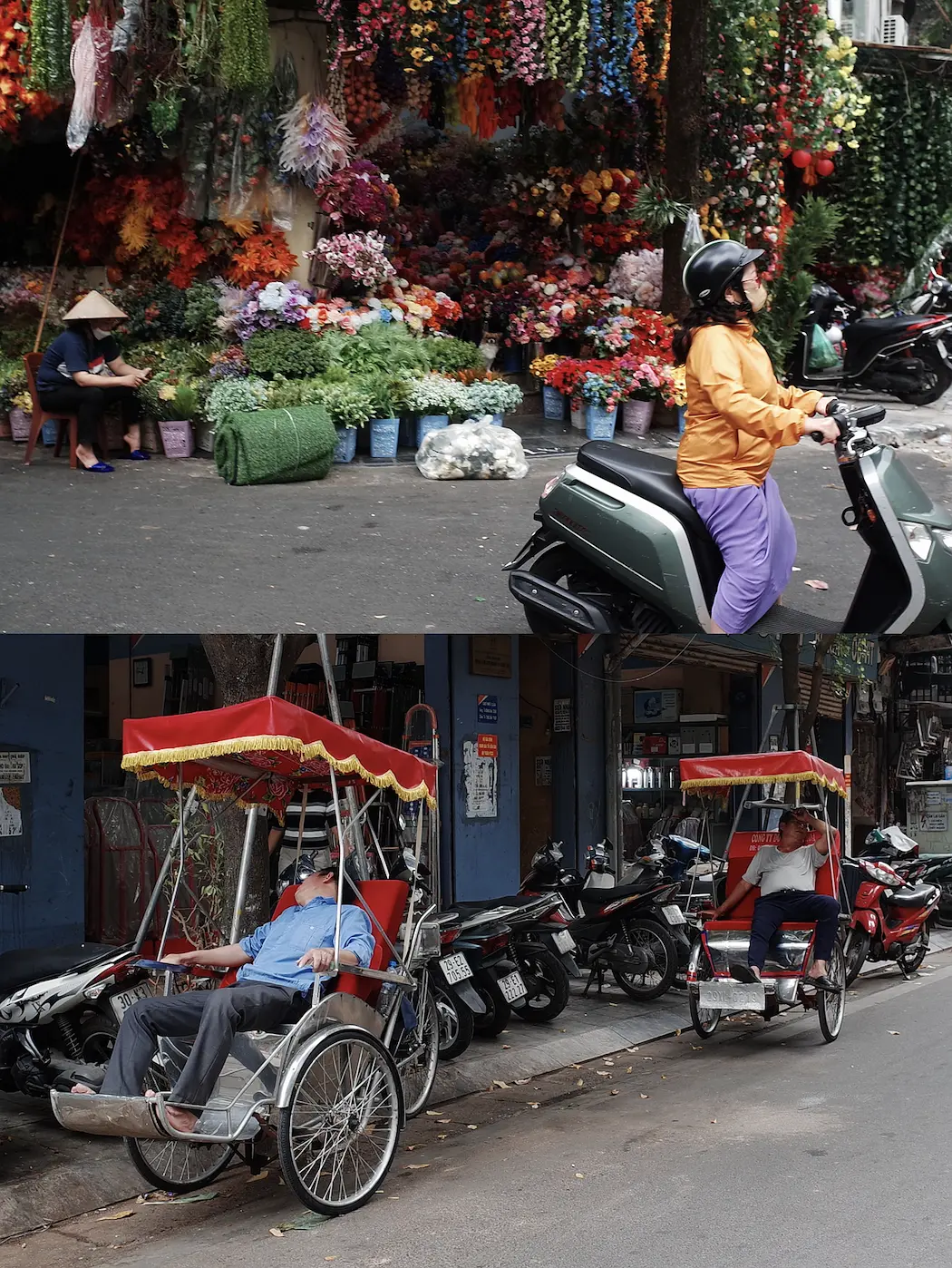 Hanoi-Vietnam city walking map｜Ho Chi Minh City｜Da Lat｜Hanoi, the country on the back of a motorcycle