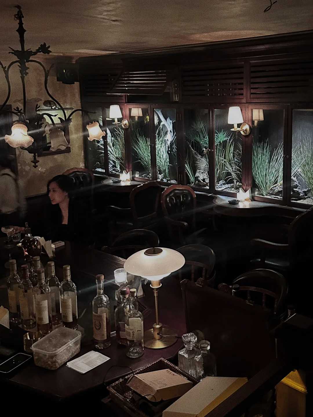 Hanoi-The Haflington Bar in Hanoi, Vietnam, with museum-style decoration