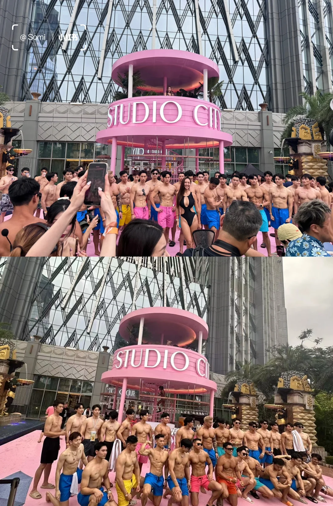 Macao-Macau Water Park Dj party StudioCityWater, many handsome men and beautiful women