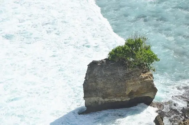 Bali-Lover's Cliff in Bali, where a couple once committed suicide