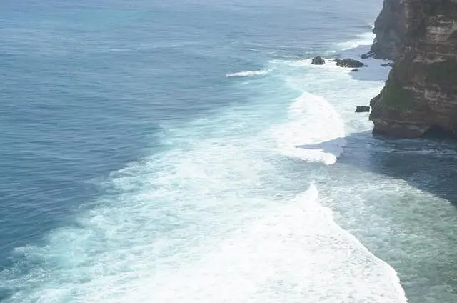 Bali-Lover's Cliff in Bali, where a couple once committed suicide