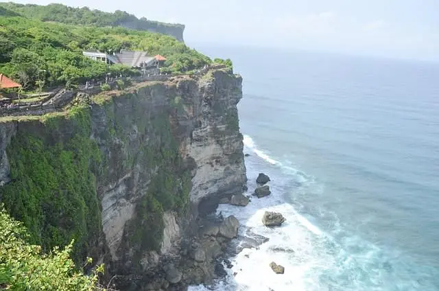 Bali-Lover's Cliff in Bali, where a couple once committed suicide