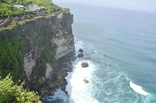 Bali-Lover's Cliff in Bali, where a couple once committed suicide