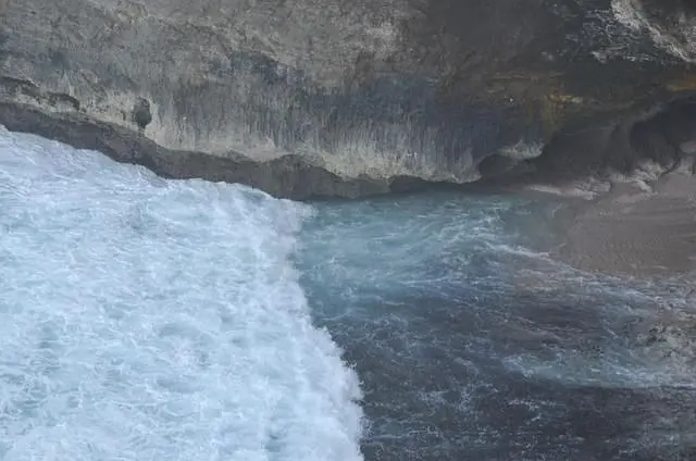 Bali-Lover's Cliff in Bali, where a couple once committed suicide