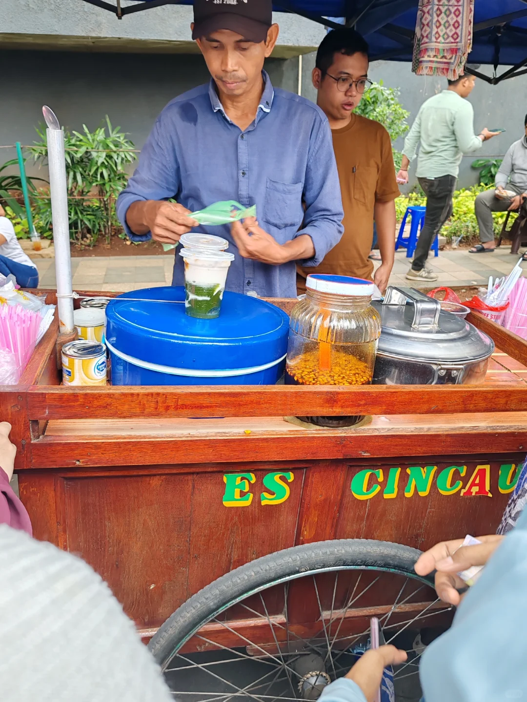 Jakarta-Indonesia, Jakarta, local food street, kuningan opens every Friday