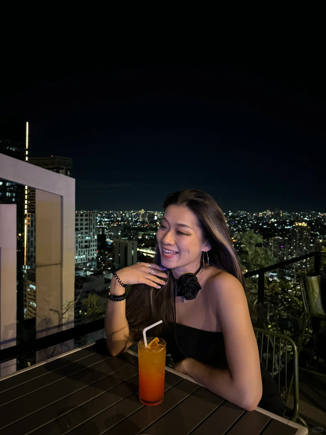 Manila/Luzon-I'm Hotel Makati, Manila, Rooftop overlooking the night view of Manila