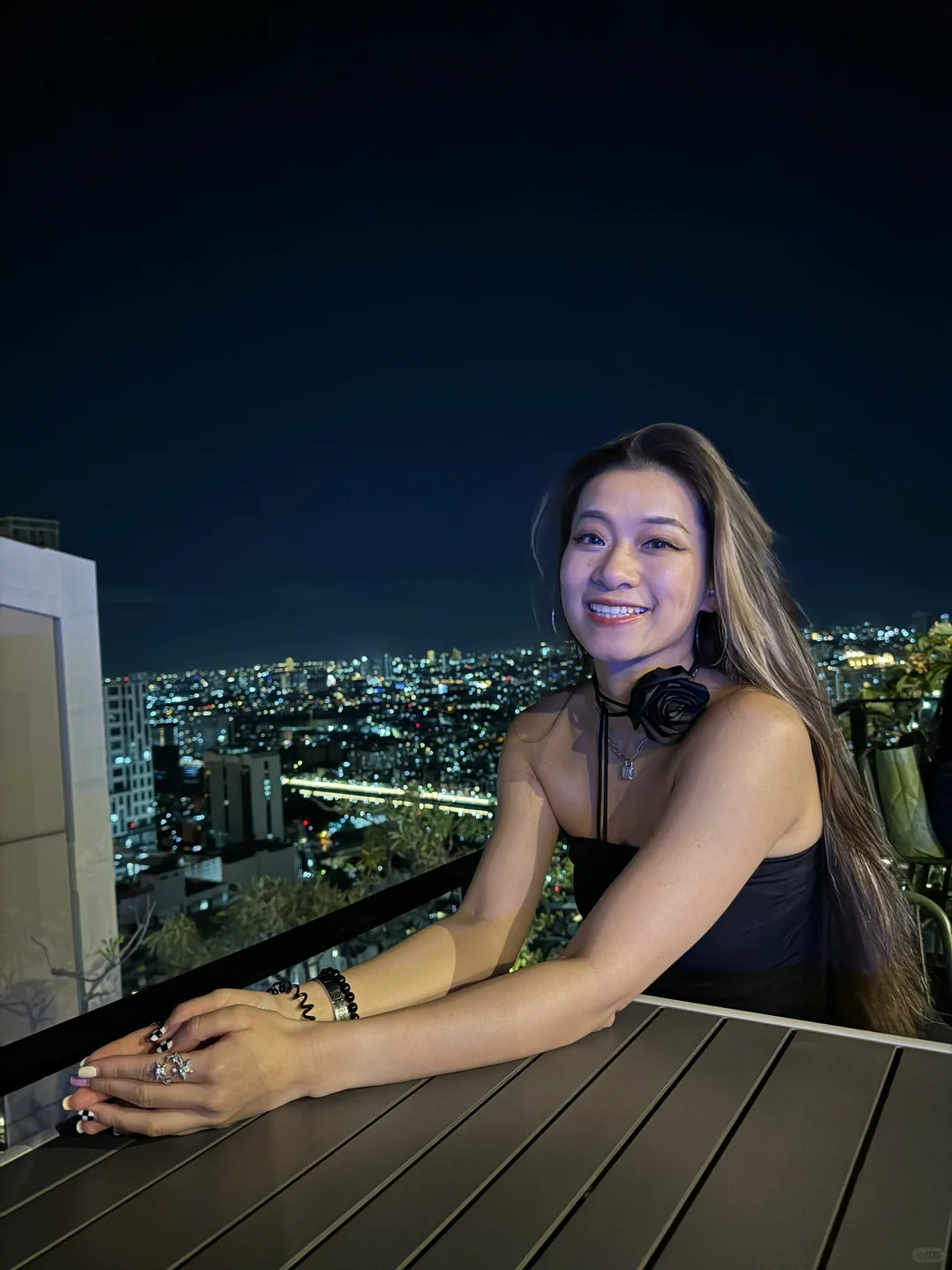 Manila/Luzon-I'm Hotel Makati, Manila, Rooftop overlooking the night view of Manila