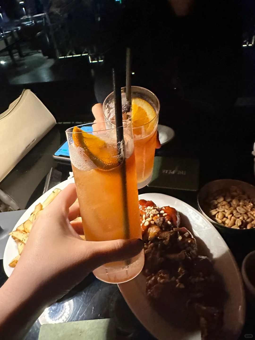Manila/Luzon-The peak Grand Hyatt Hotel rooftop bar, overlooking the entire BGC city night view