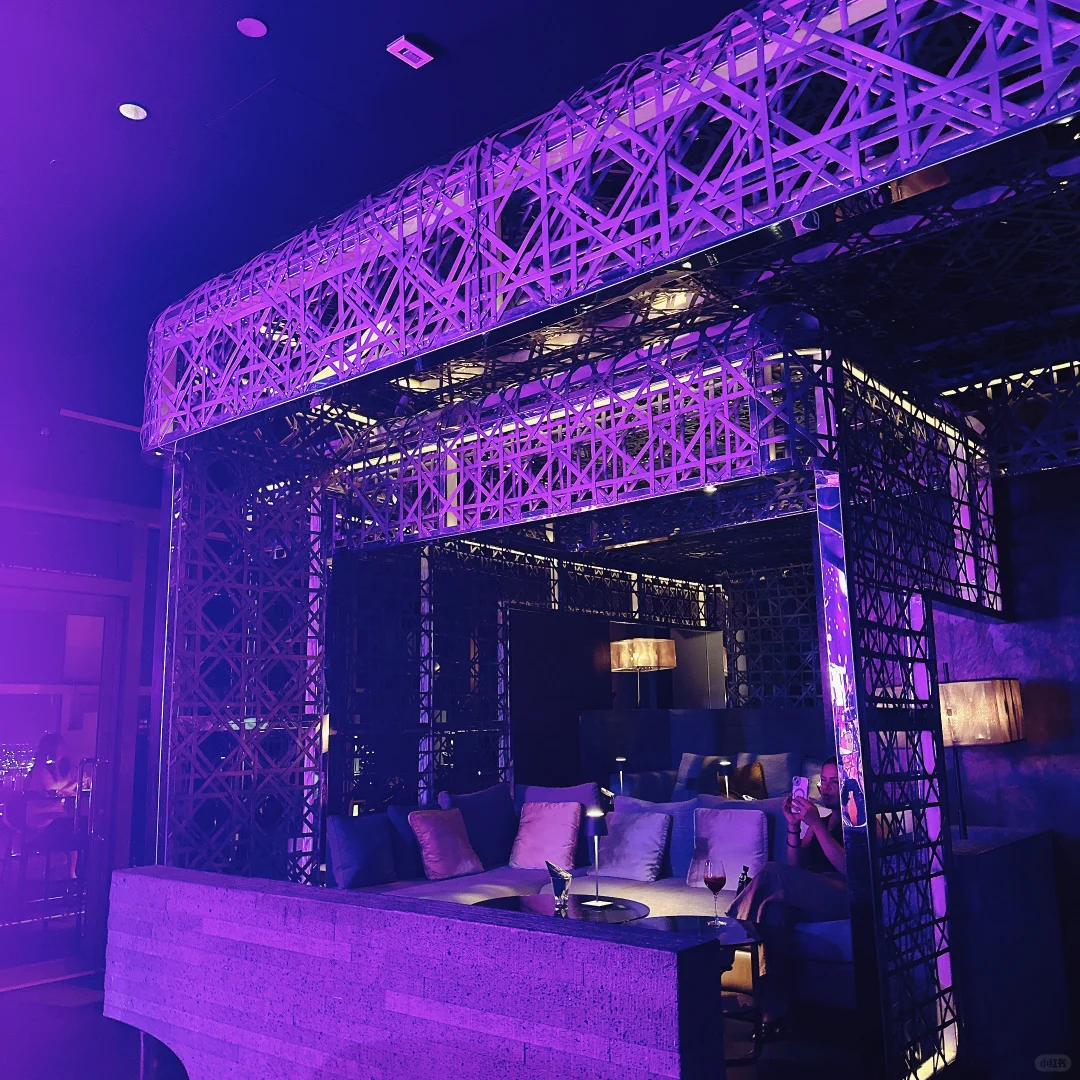 Manila/Luzon-The peak Grand Hyatt Hotel rooftop bar, overlooking the entire BGC city night view
