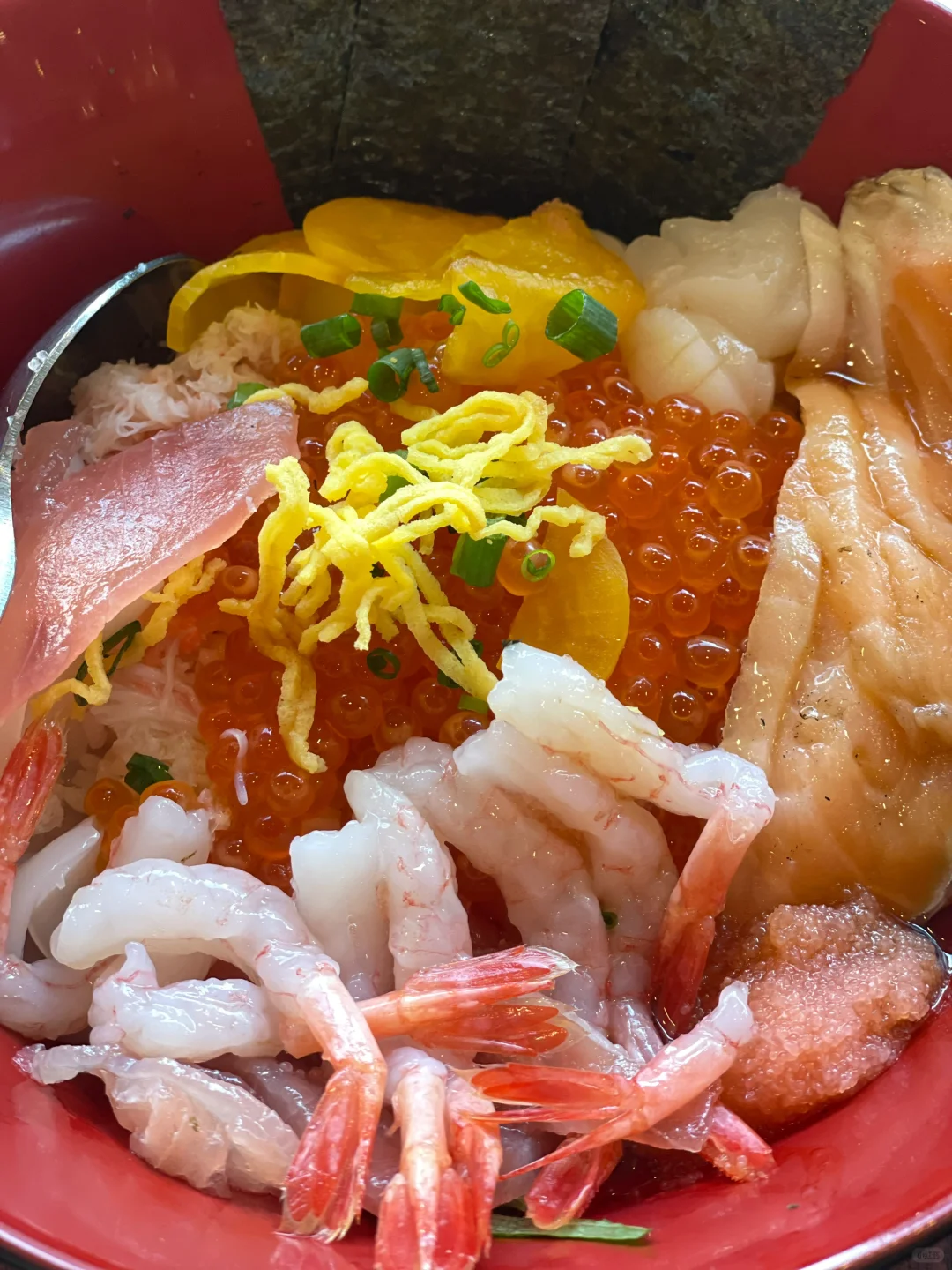 Sapporo/Hokkaido-Vessel Inn Sapporo Nakajima Park Hotel, seafood rice for breakfast