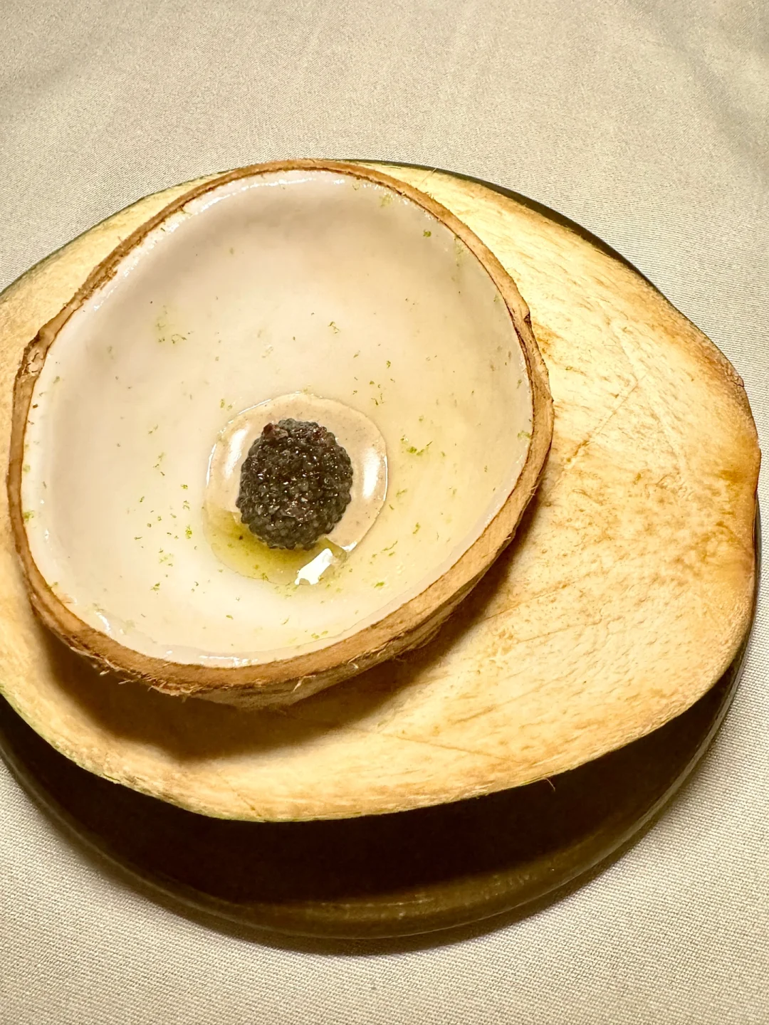 Phuket-Michelin-starred restaurant at InterContinental Phuket. Coconut caviar, ?squid pasta