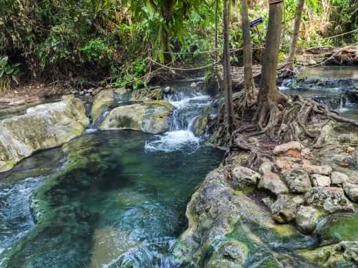 Krabi-Krabi Hot Spring Waterfall, undeveloped pristine environment