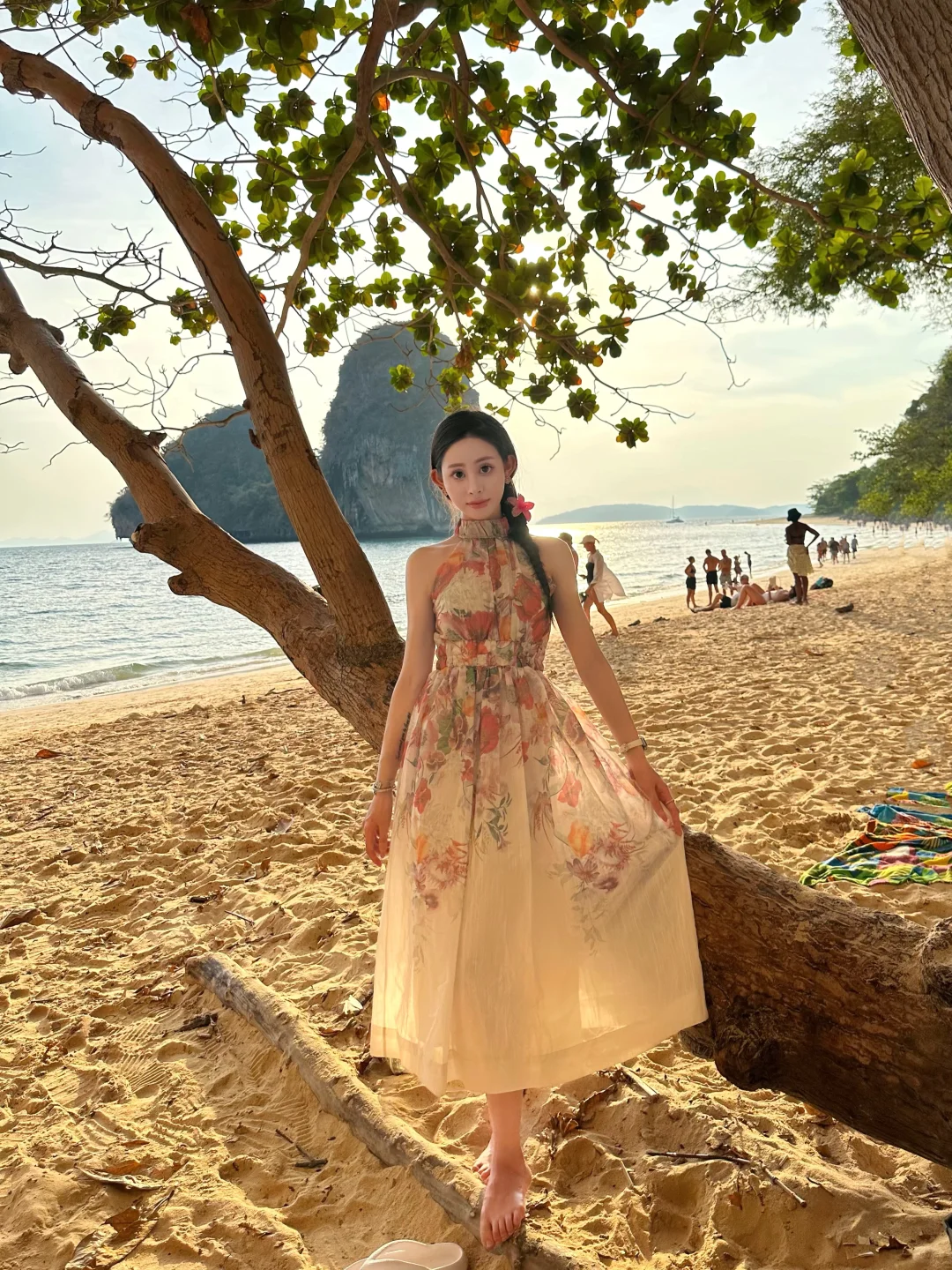 Krabi-The best place to watch the sunset on the west coast of Railay Beach in Krabi, Thailand