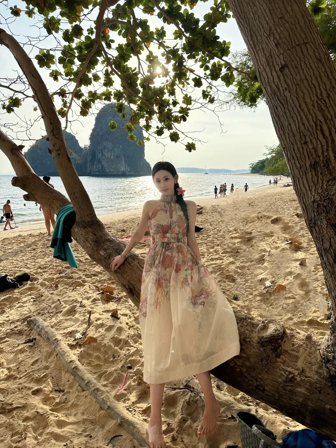 Krabi-The best place to watch the sunset on the west coast of Railay Beach in Krabi, Thailand