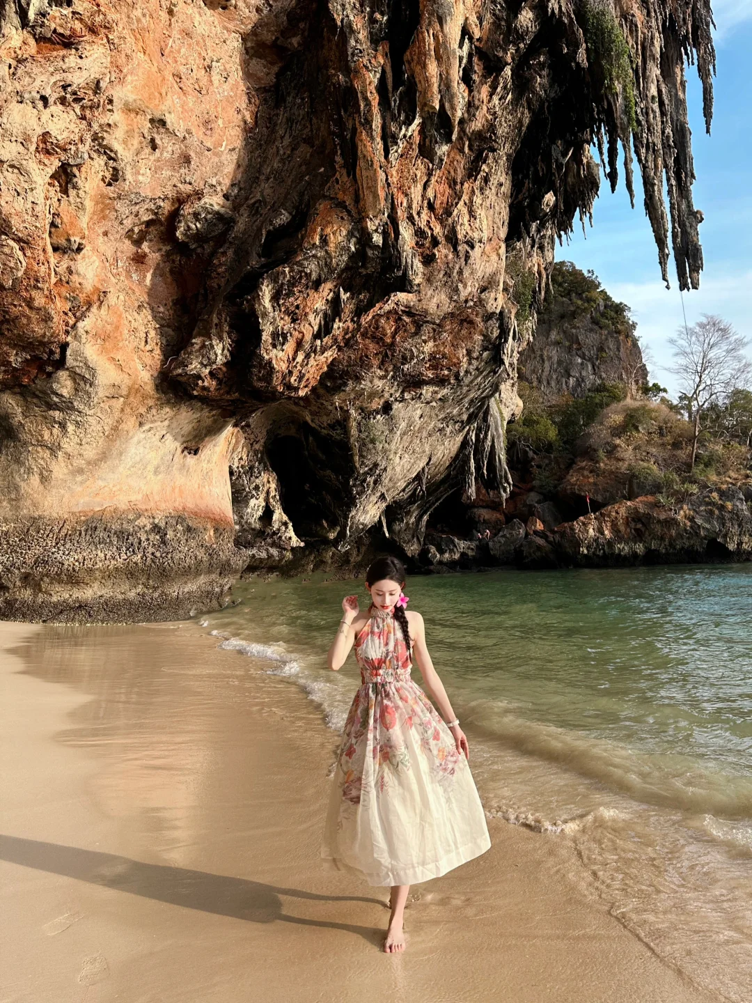 Krabi-The best place to watch the sunset on the west coast of Railay Beach in Krabi, Thailand