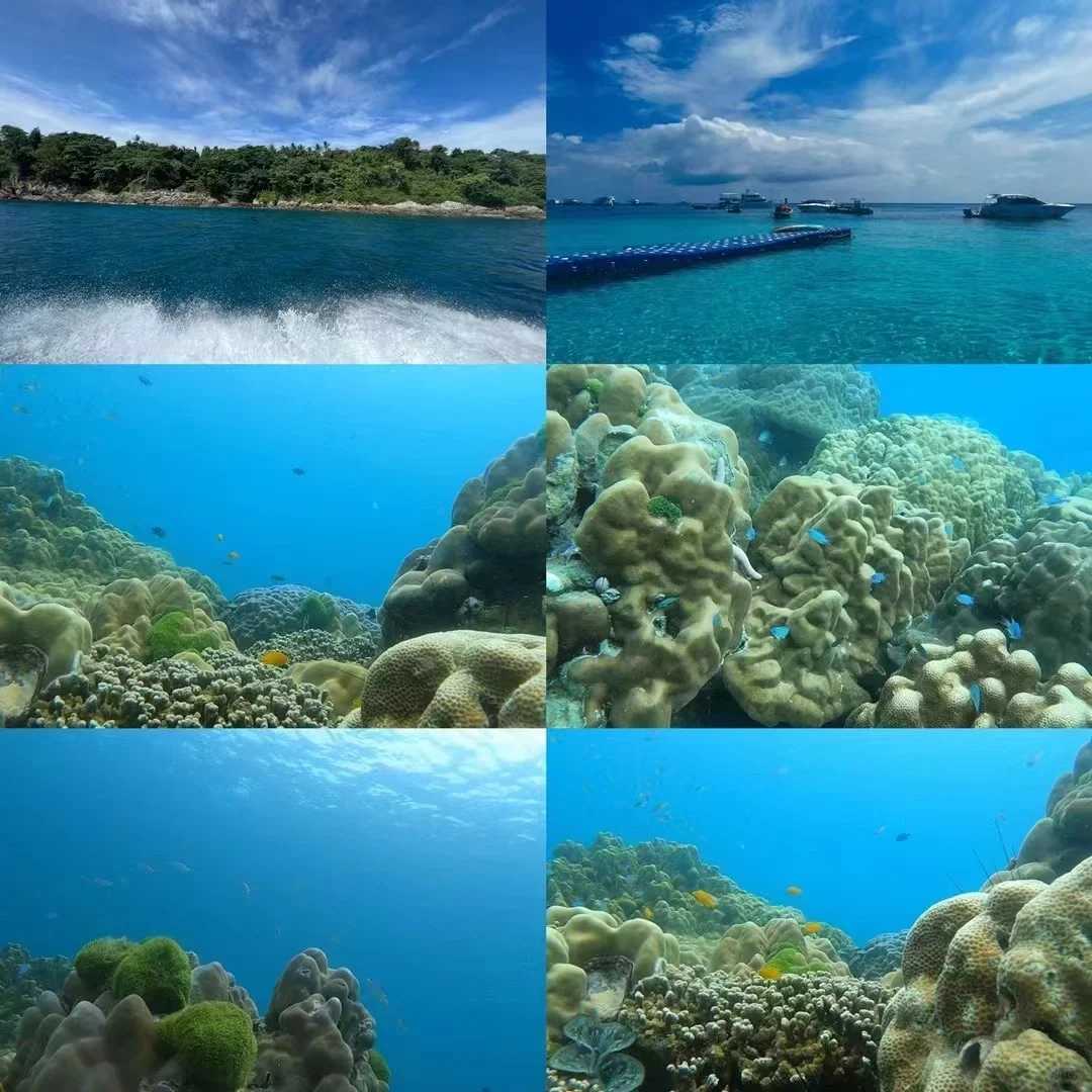 Krabi-Krabi, Thailand, looking at the glass-like transparent sea water