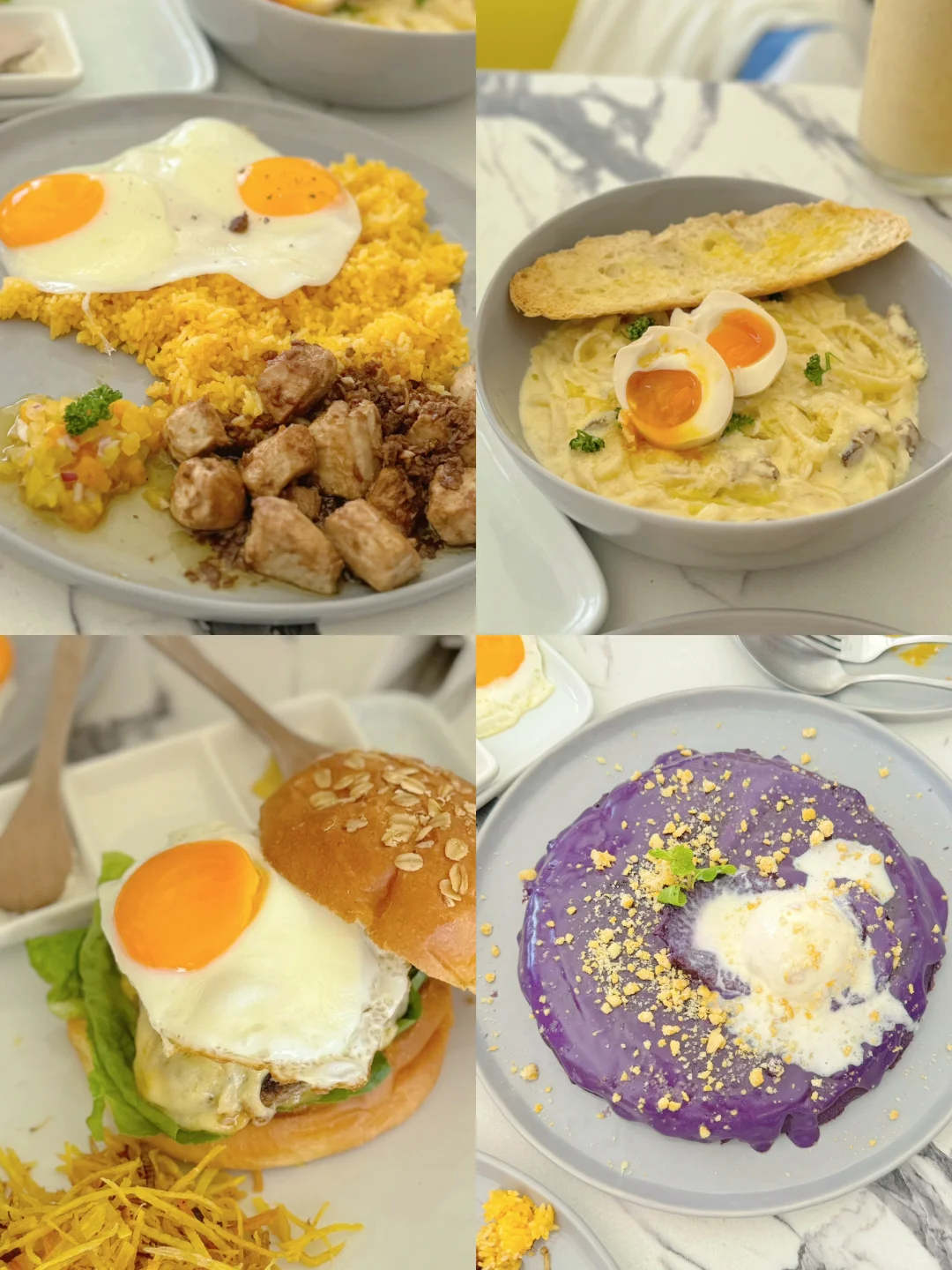 Boracay-The Sunny Side Cafe in Boracay, Ube and Cereal Milk Pancakes are delicious