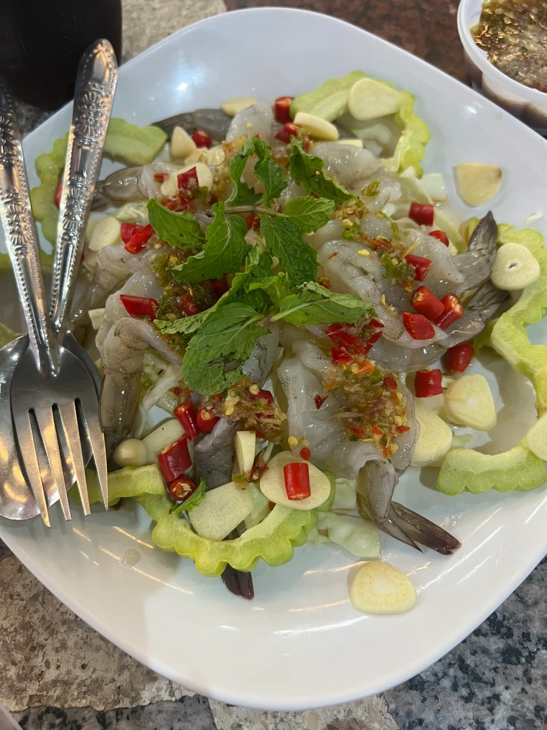 Hua Hin-I ate raw pickled salad four days in a row in Hua Hin, Thailand and it was really good.