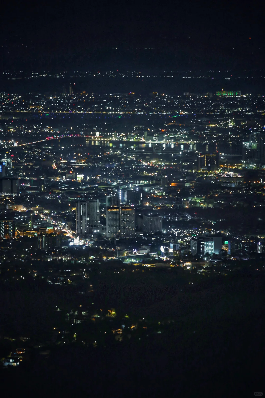 Cebu-Night view of TOPS CEBU mountaintop in Cebu?, Philippines, playing music and dancing