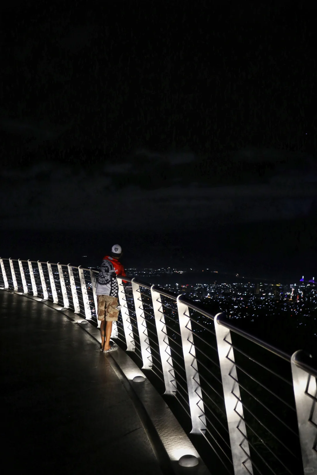 Cebu-Night view of TOPS CEBU mountaintop in Cebu?, Philippines, playing music and dancing