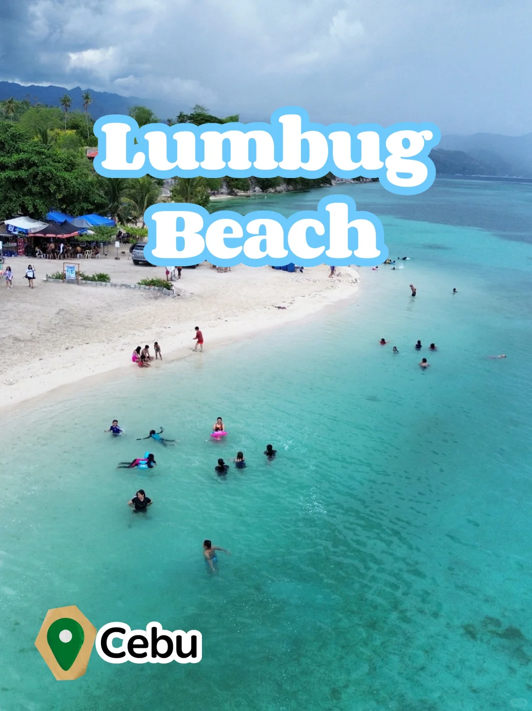 Cebu-Cebu Lumbug Beach, clear blue water and white sand
