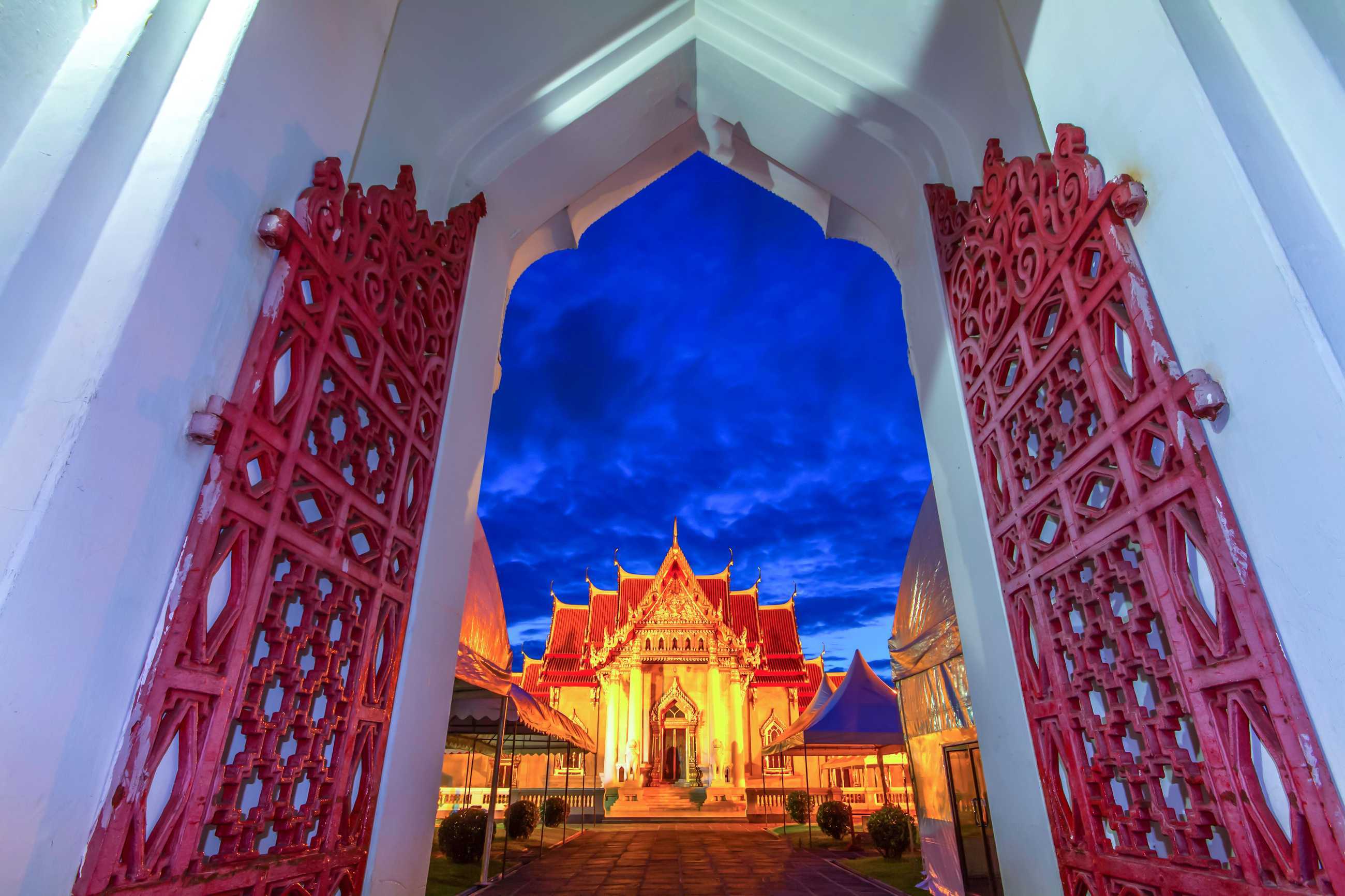 Bangkok-Wat Benchamabophit, Bangkok, beautiful Thai architecture