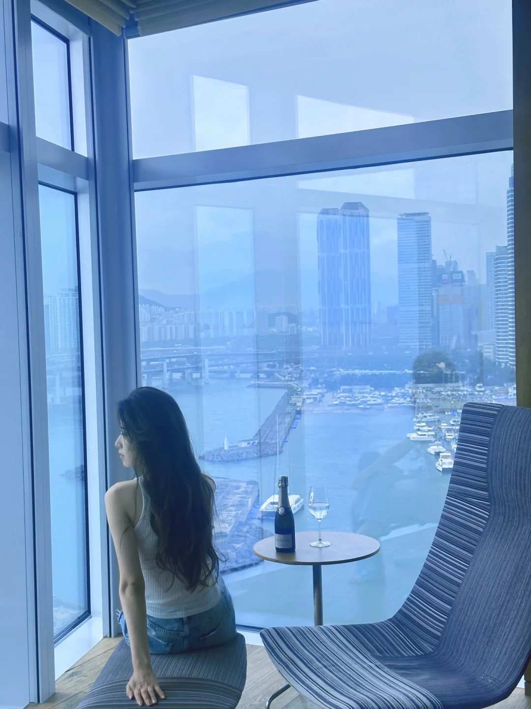 Busan/Jeju-Park Hyatt Hotel in Busan?, South Korea, with a view of the Gwangan Bridge