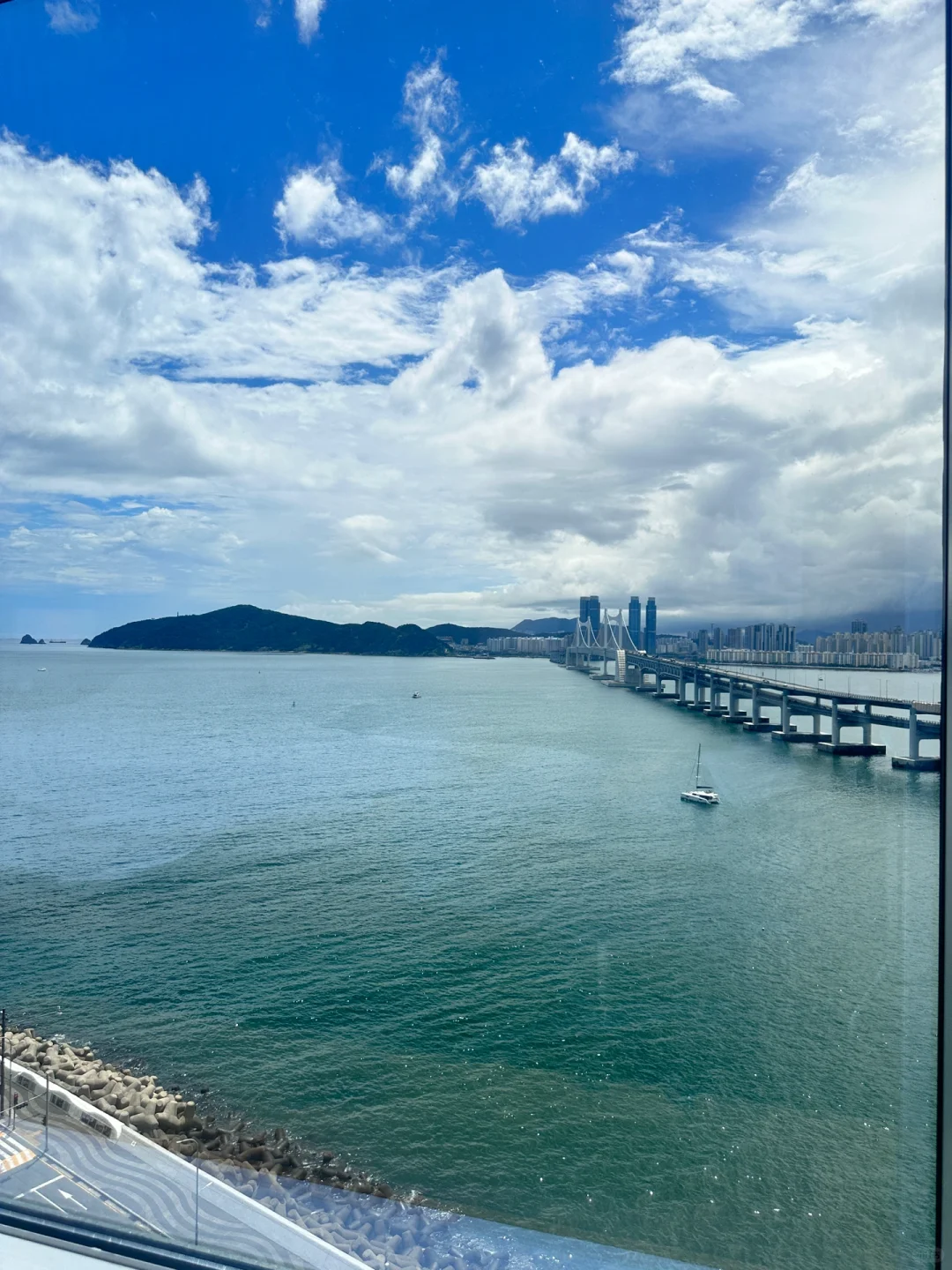 Busan/Jeju-Park Hyatt Hotel in Busan?, South Korea, with a view of the Gwangan Bridge