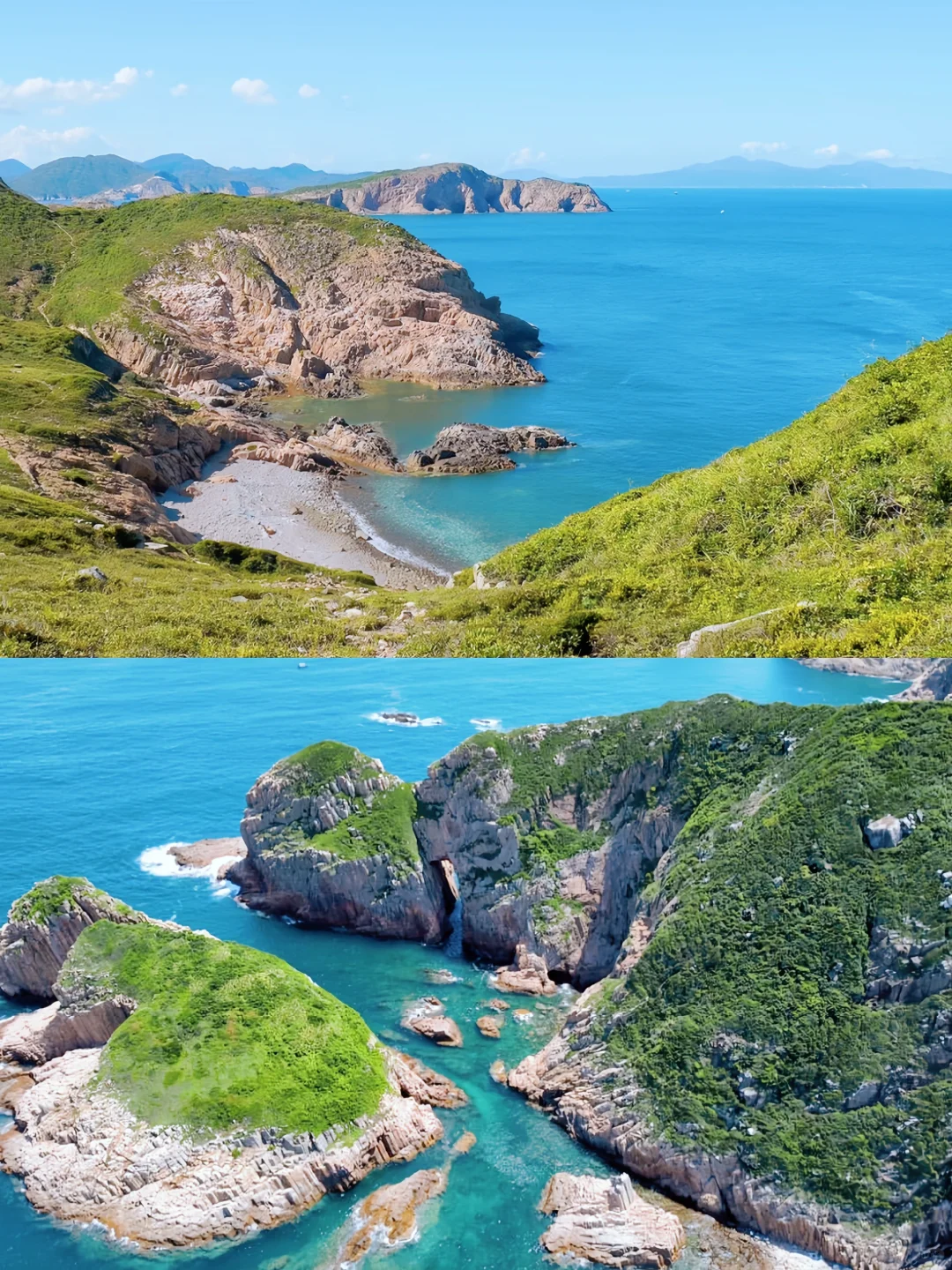 Hong kong-Hong Kong Flint Island, the clear blue Jelly Sea??‍♀️, a water park created by nature