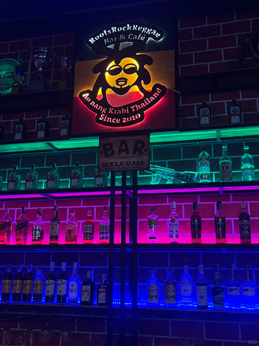 Krabi-Krabi Reggae town bar, there will be a band performing after 9pm every night