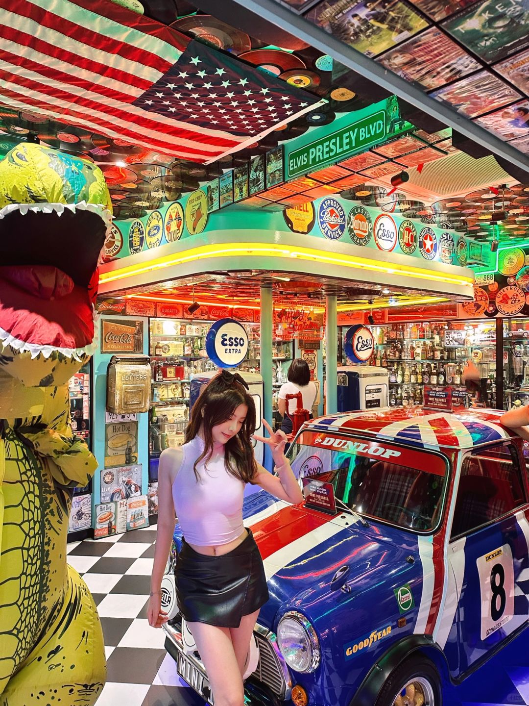 Clark/Angel City-Brgy Poblacion American retro restaurant? , Marvel comic hero decoration style