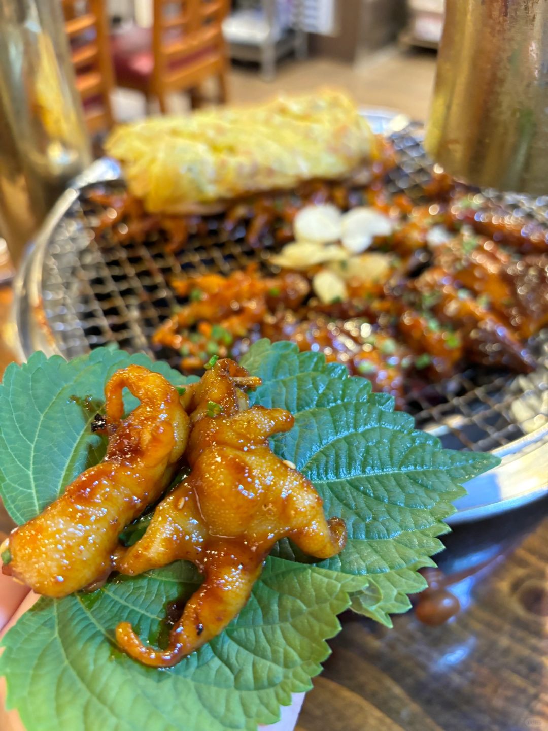 Seoul-Seoul Fire Chicken Restaurant?, grilled chicken feet and grilled pig's trotters are very delicious