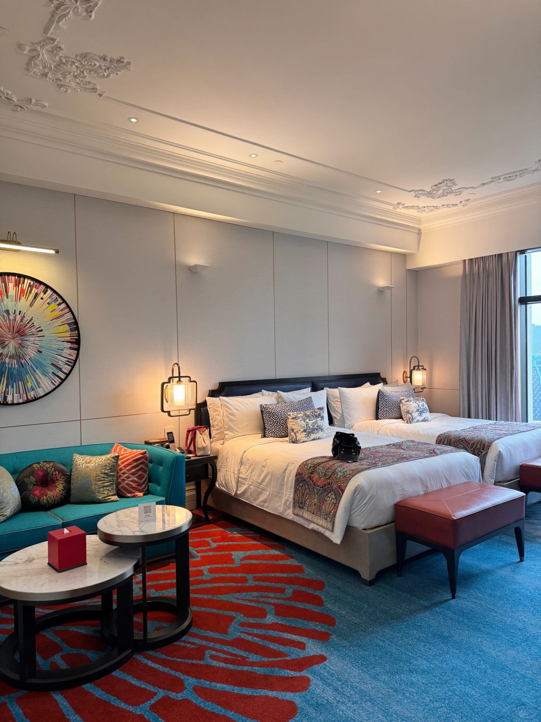Macao-The 60-square-meter room at the Grand Lisboa Casino Hotel in Macau is really big.
