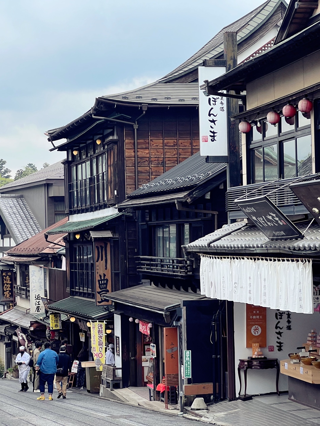 Tokyo-Tokyo Suburbs Travel Naritasan Omotesando?, an old Japanese street lined with shops