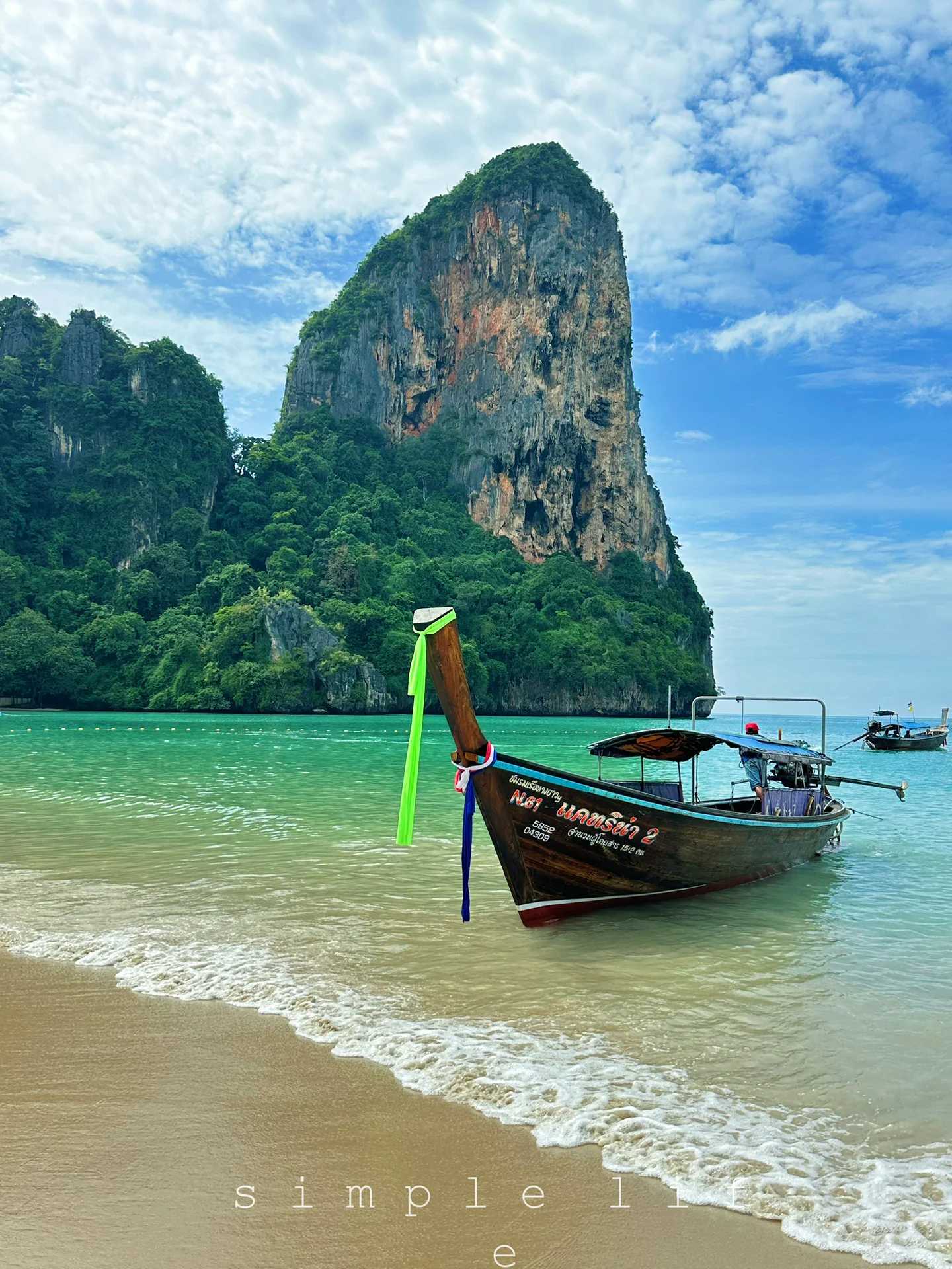 Krabi-Railay Beach in Krabi, Thailand?, the closest resort beach to the center of Ao Nang
