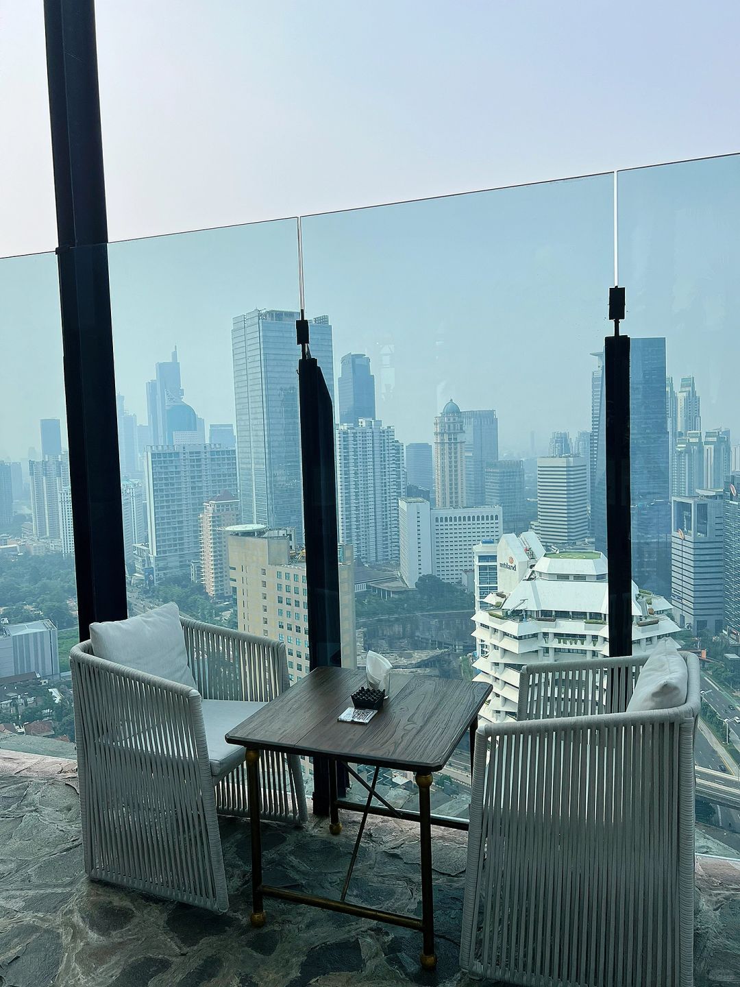 Jakarta-Enjoy the sunset at Cafe Cali? restaurant on the top floor of The orient Jakarta hotel