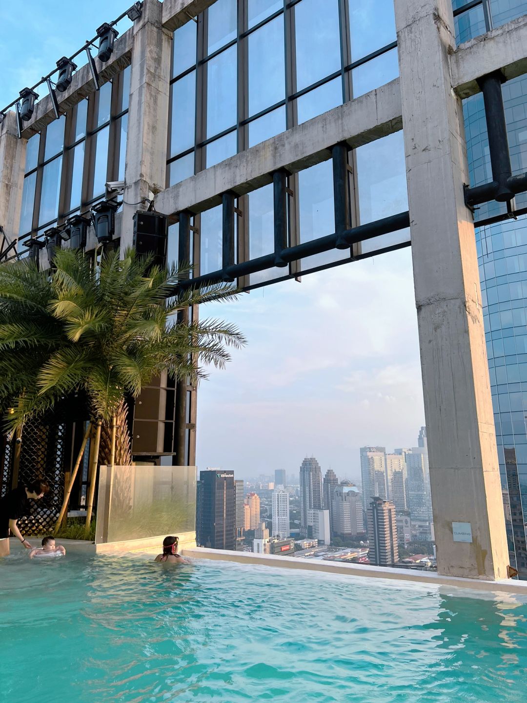 Jakarta-Enjoy the sunset at Cafe Cali? restaurant on the top floor of The orient Jakarta hotel