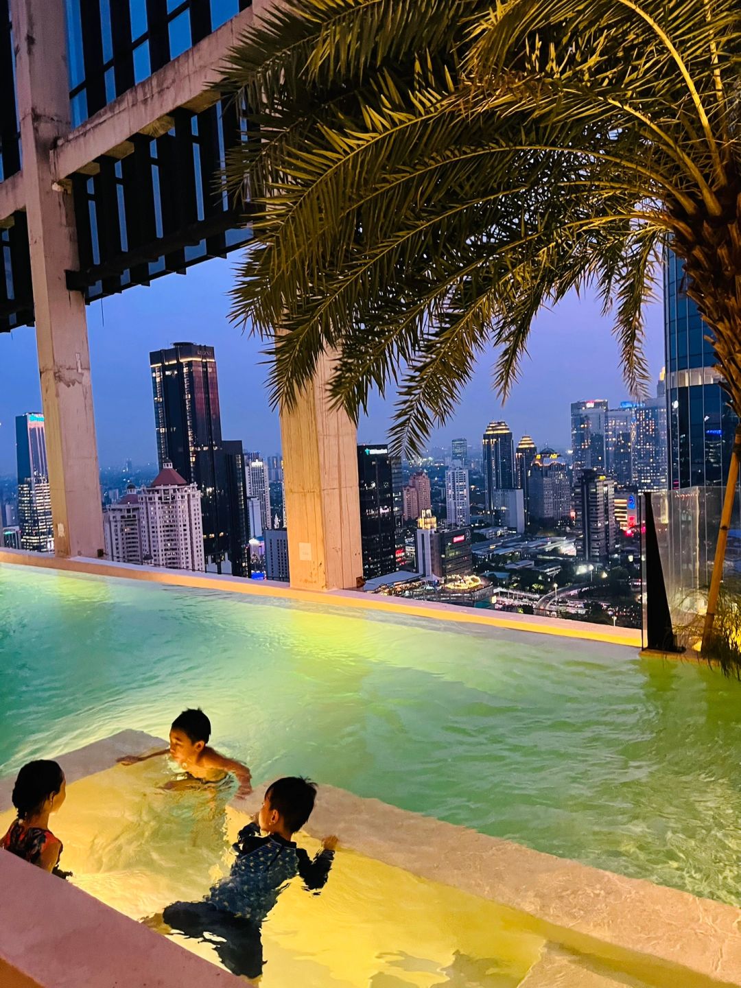 Jakarta-Enjoy the sunset at Cafe Cali? restaurant on the top floor of The orient Jakarta hotel