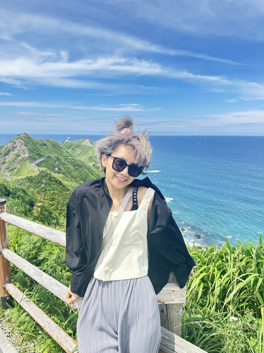 Sapporo/Hokkaido-Summer is the right way to start your trip to Hokkaido?, with green grass and blue sea
