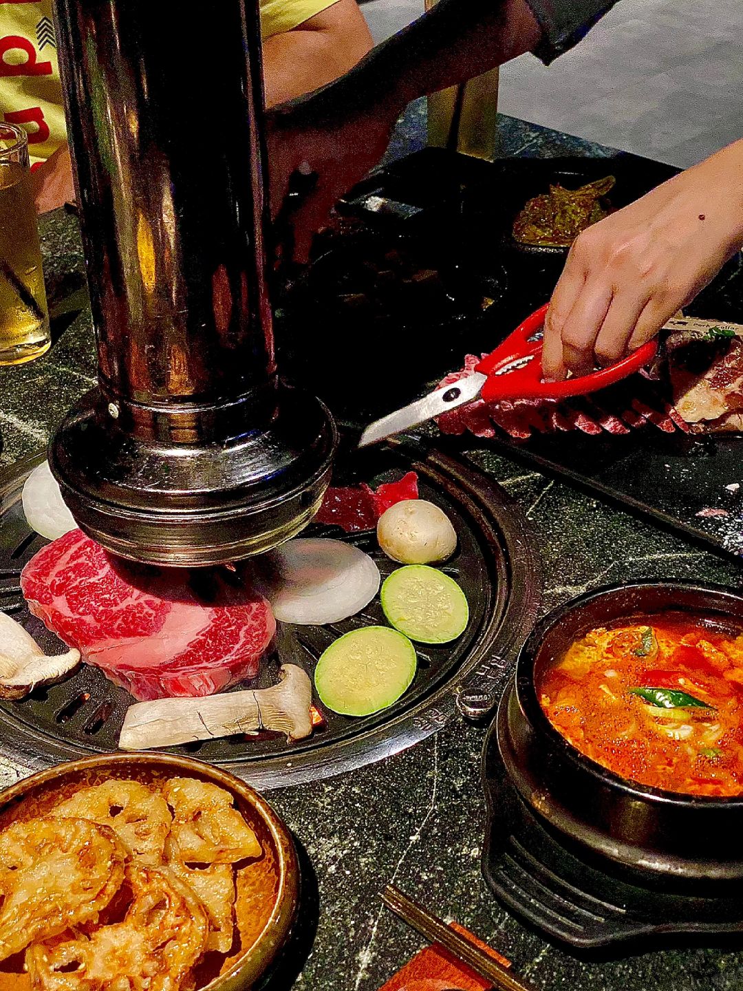 Singapore-Korean barbecue at Hanjip Korean Grill House in Singapore, recommended seafood pancakes and beef