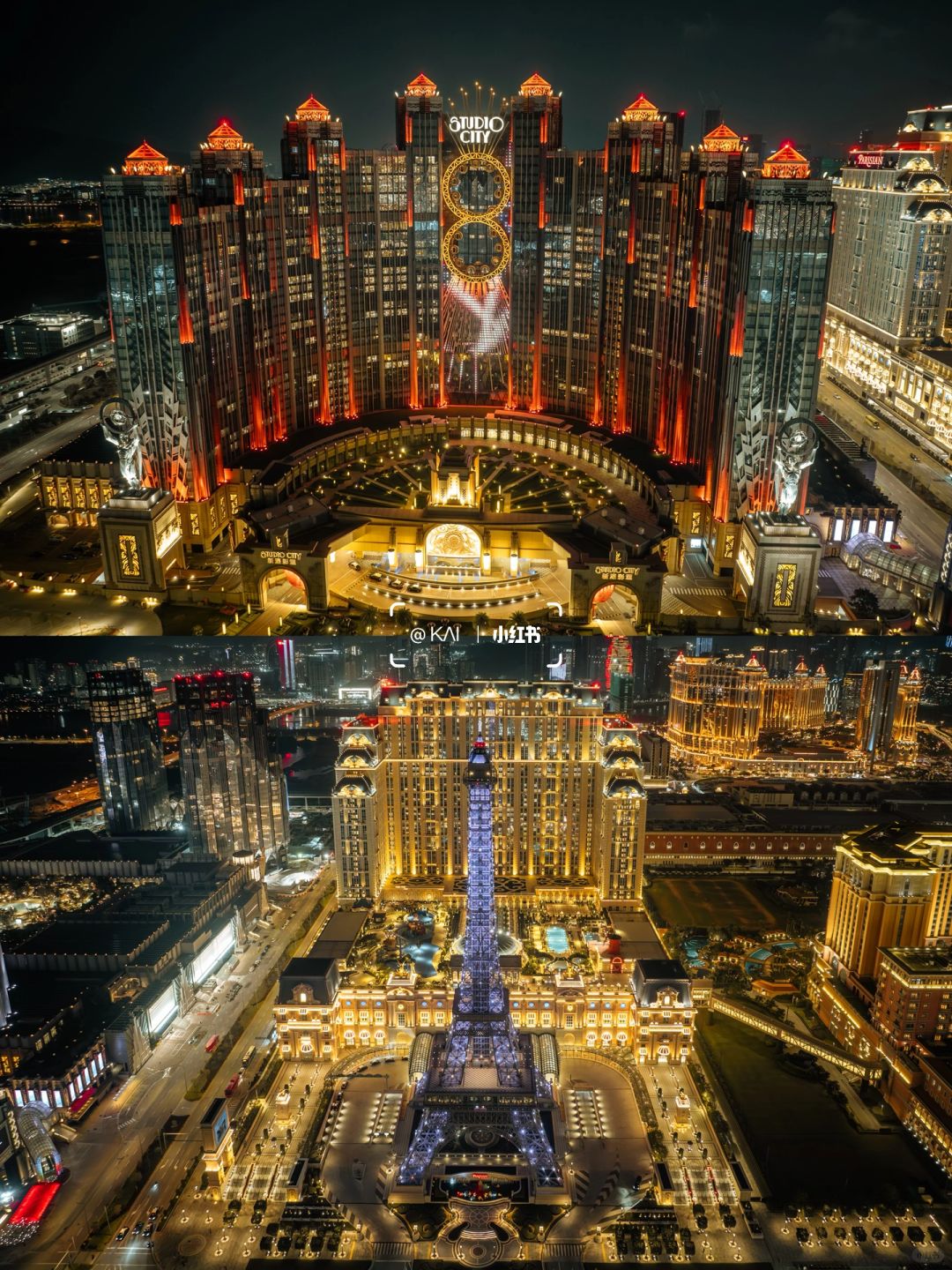 Macao-As night falls, Macau's main color turns golden during a trip to Asia's gambling cities