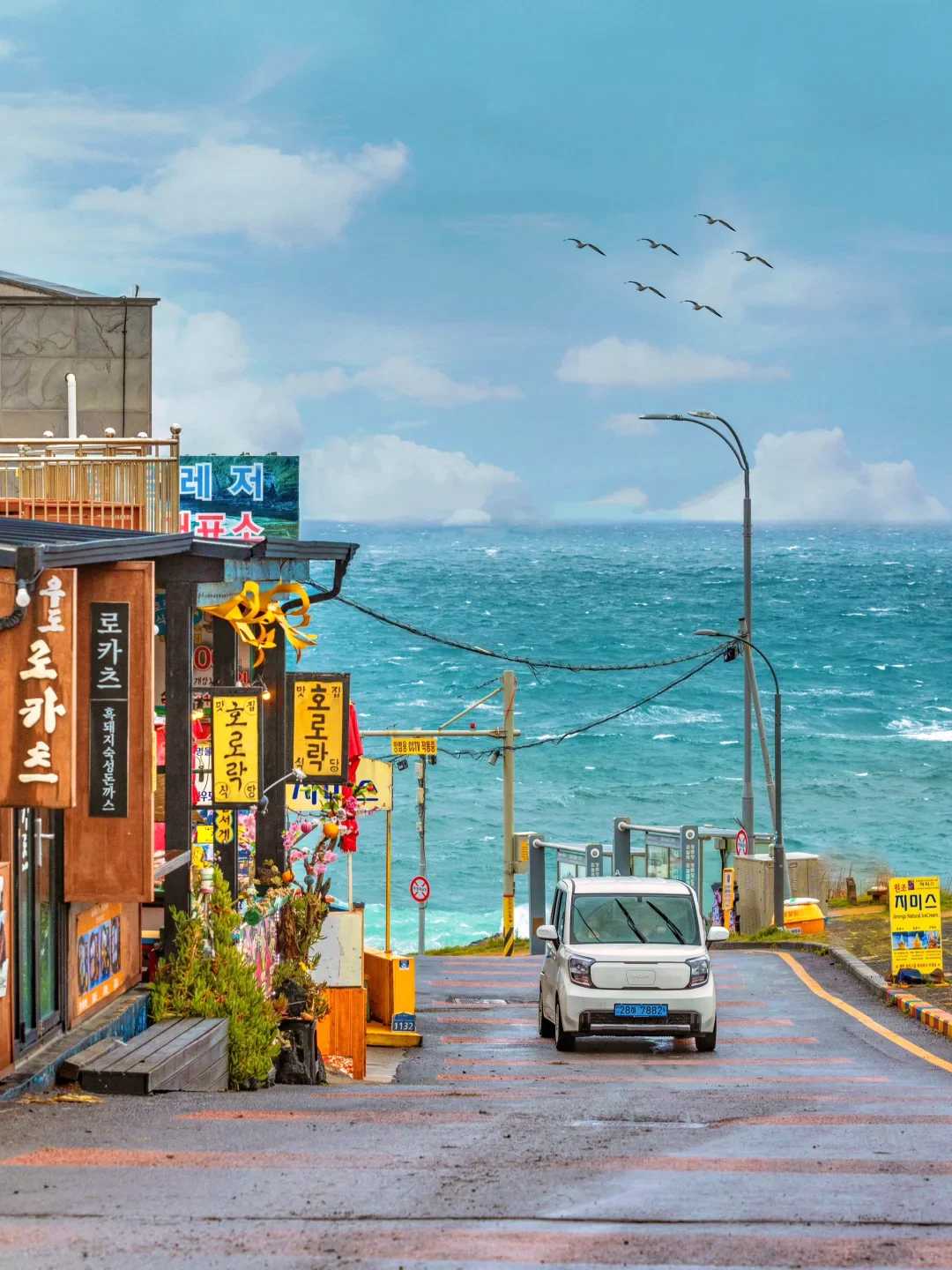 Busan/Jeju-Beautiful jelly sea, treasure coffee shop?, comic atmosphere. Travel photos of Jeju Island