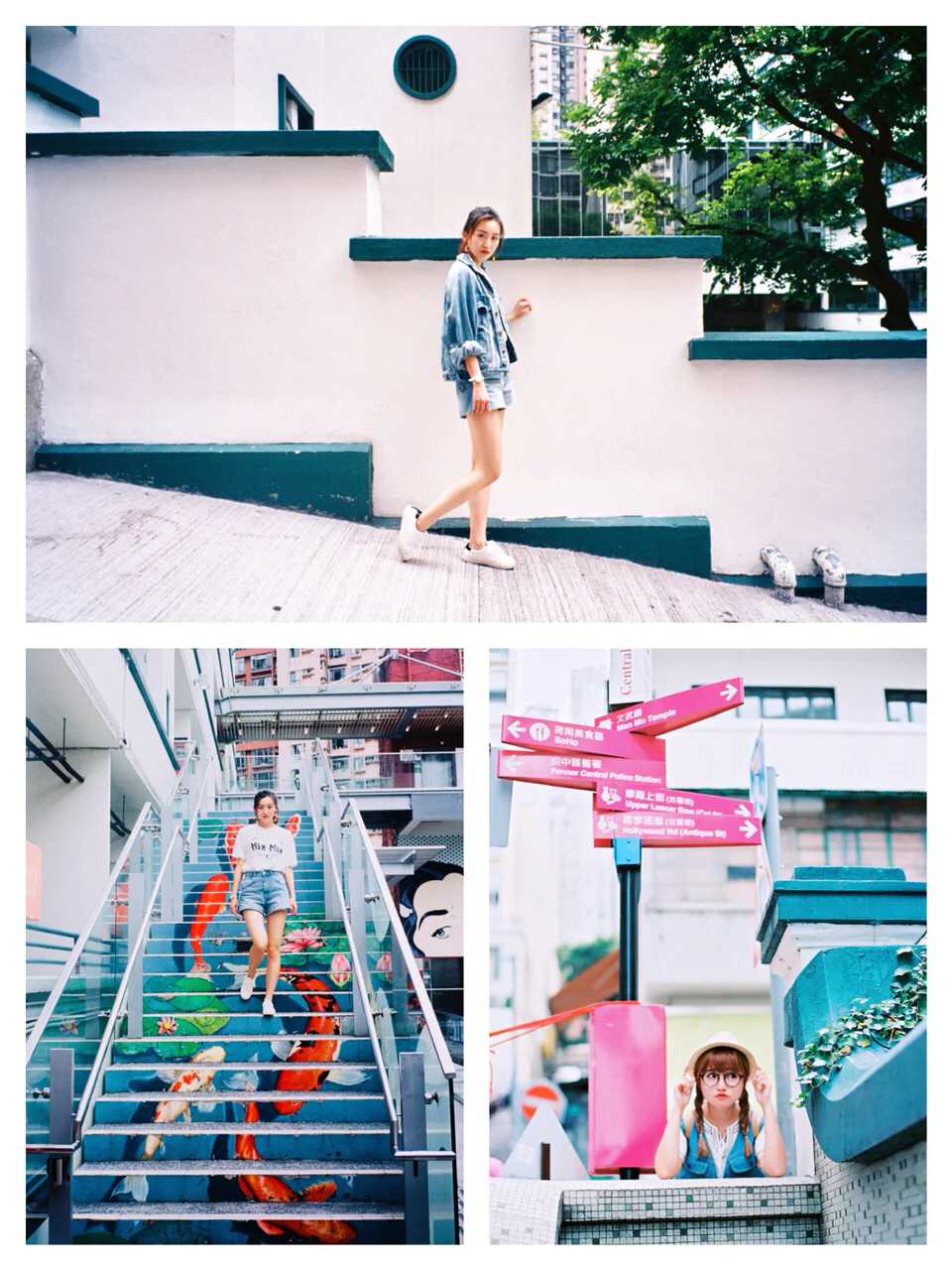 Hong kong-Hong Kong landmark Fringe Club, Graham Street graffiti wall, rainbow stairs and Ding Ding station